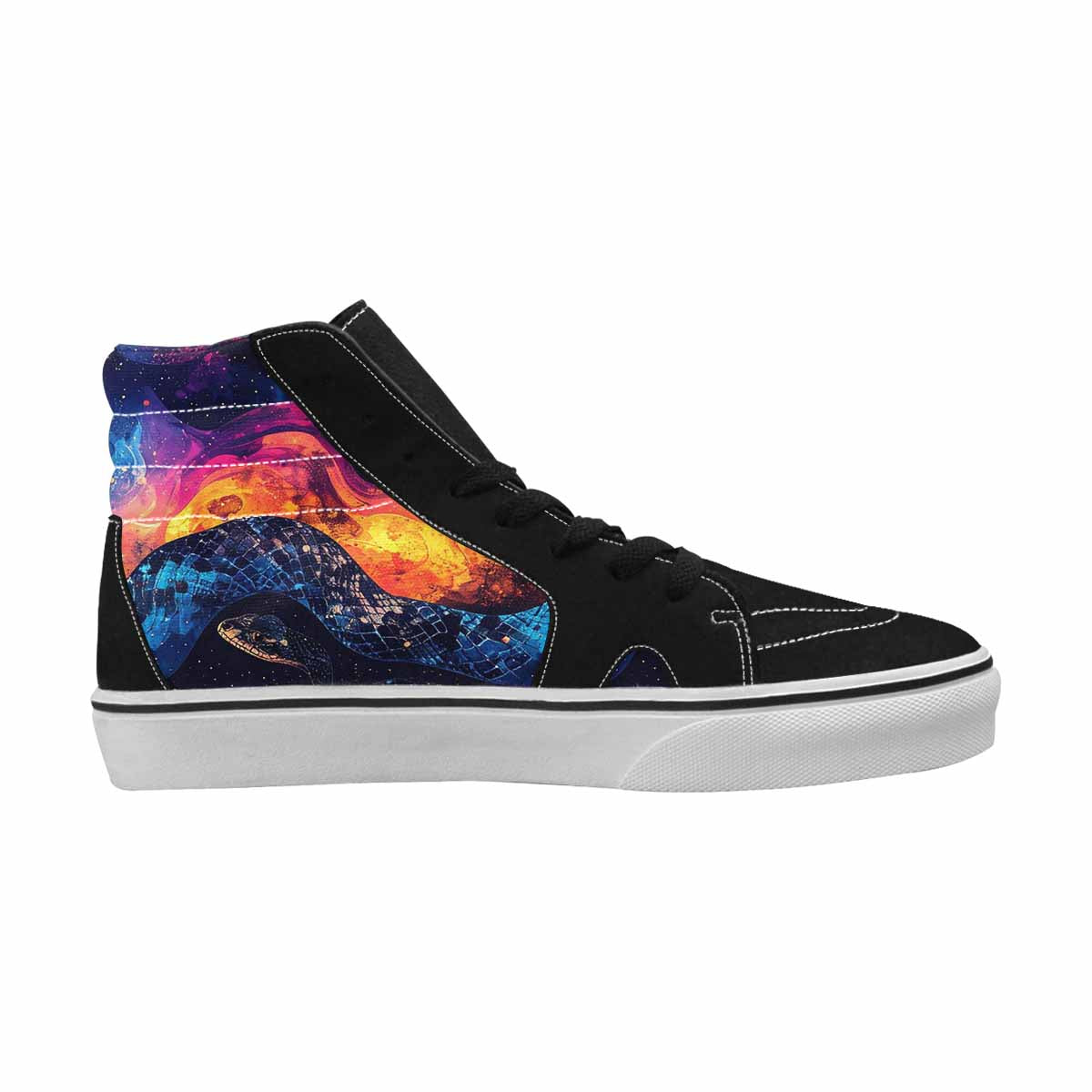 MEN'S Galaxy Snake Print High Top Canvas Dreamcore Custom Shoes
