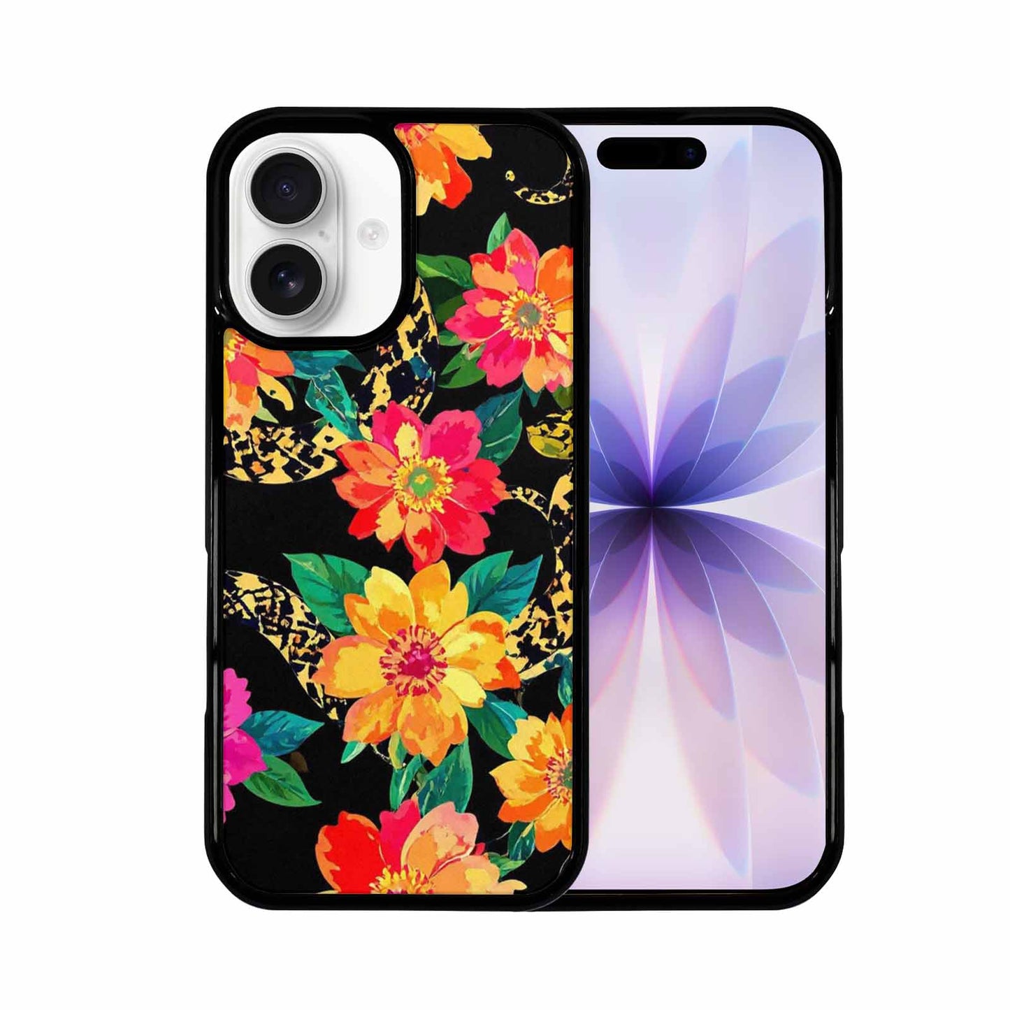 iPhone 17 Case — Floral Snake Print Floral, Unique Phone Case Design