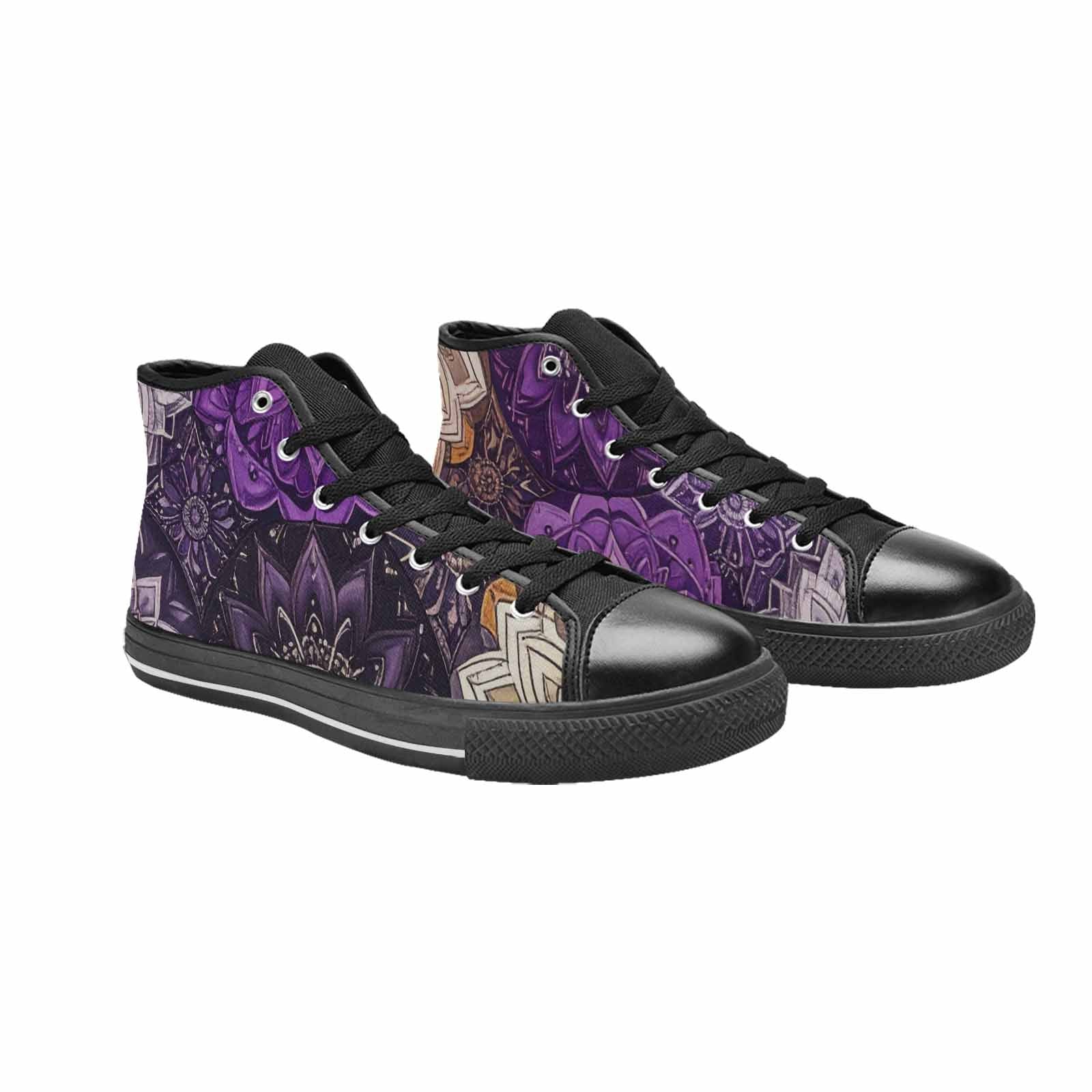 MEN'S Mandala High Top Canvas Dark Academia Custom Shoes