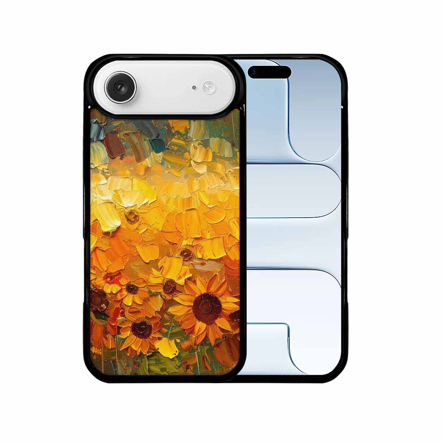 iPhone 17 Air Case — Impressionist Sunflower Brushstroke Pattern Hundreds Floral, Unique Phone Case Design