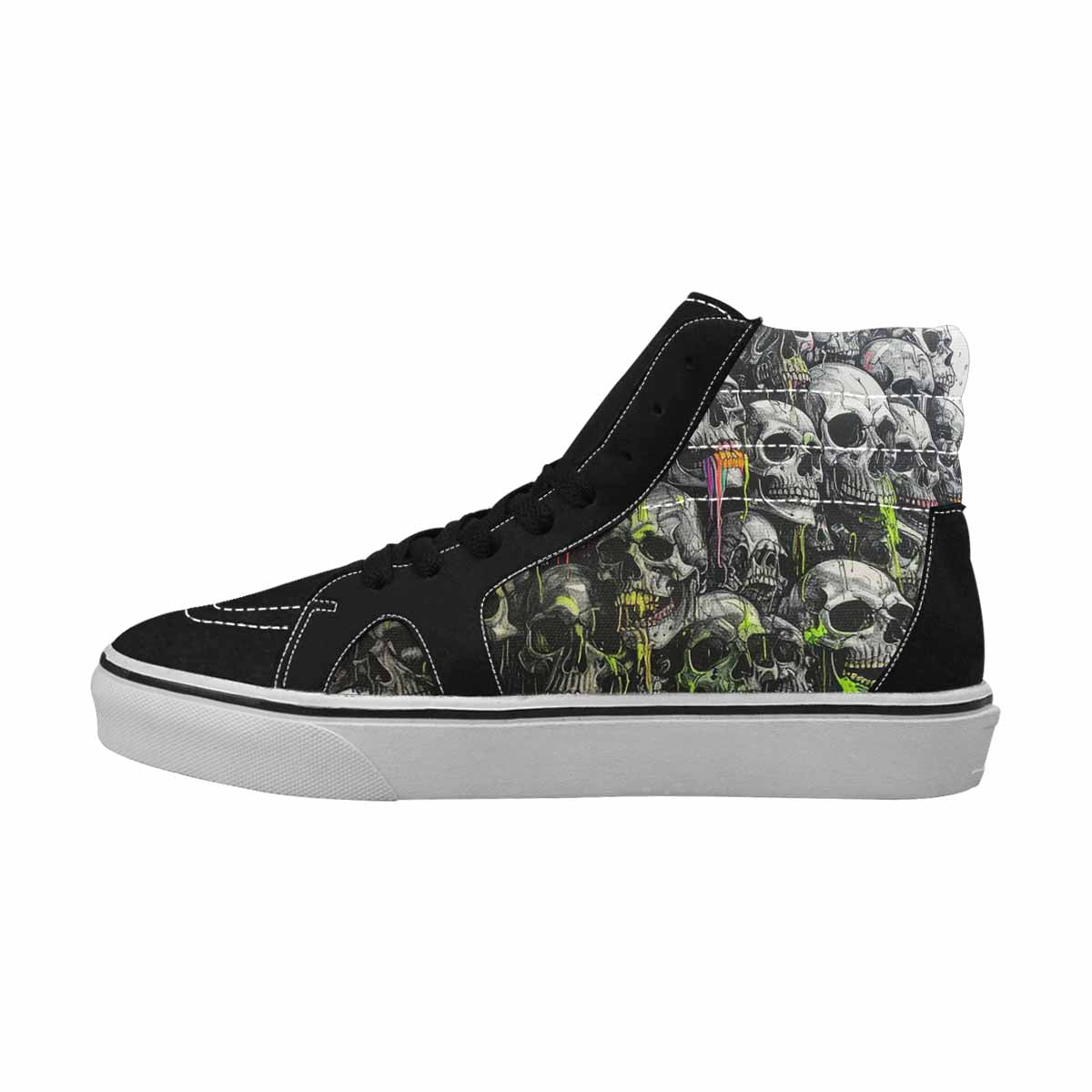 MEN'S Rainbow From Skull S High Top Canvas Surreal Custom Shoes