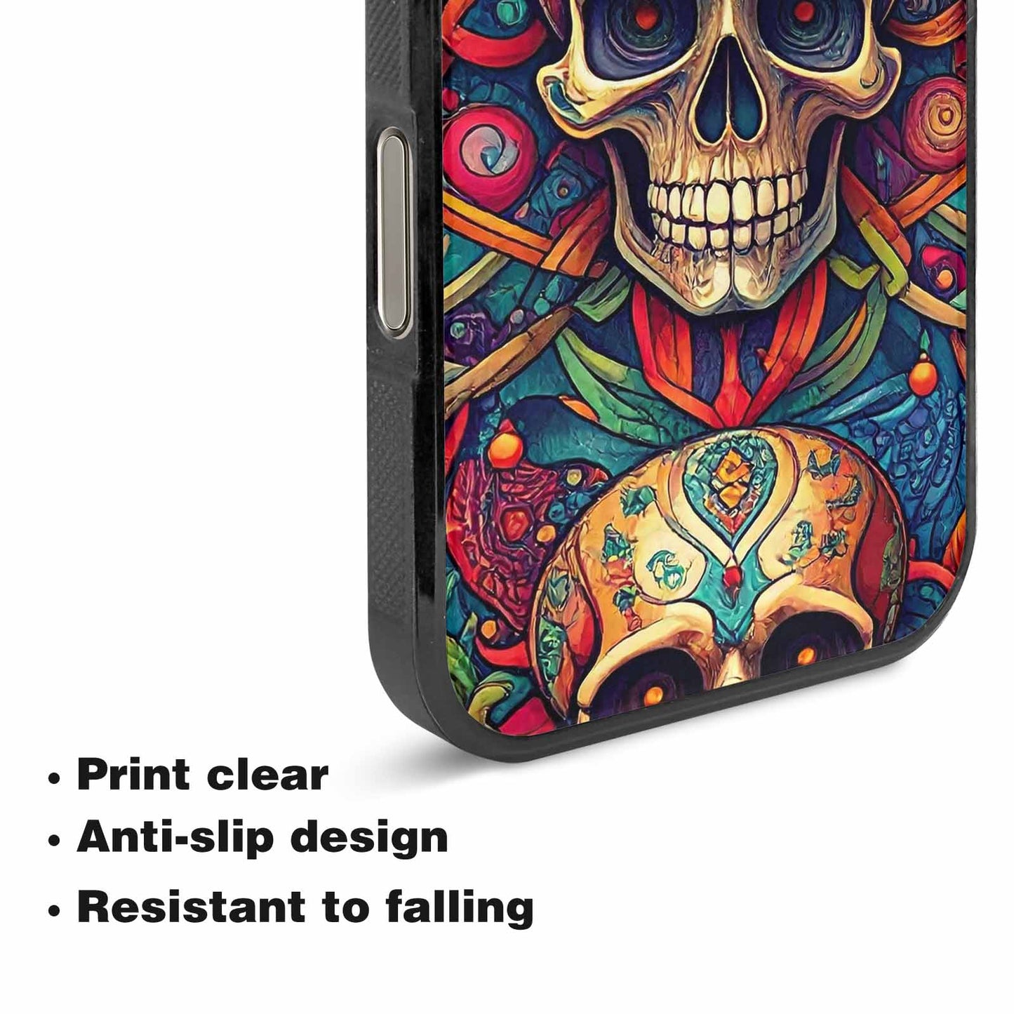 iPhone 16 Pro Max Case — Sacred Geometry Lots Of Skulls Seamless, Personalized Phone Case