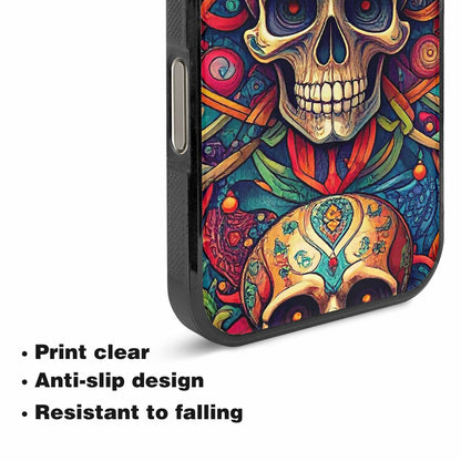 iPhone 16 Pro Max Case — Sacred Geometry Lots Of Skulls Seamless, Personalized Phone Case