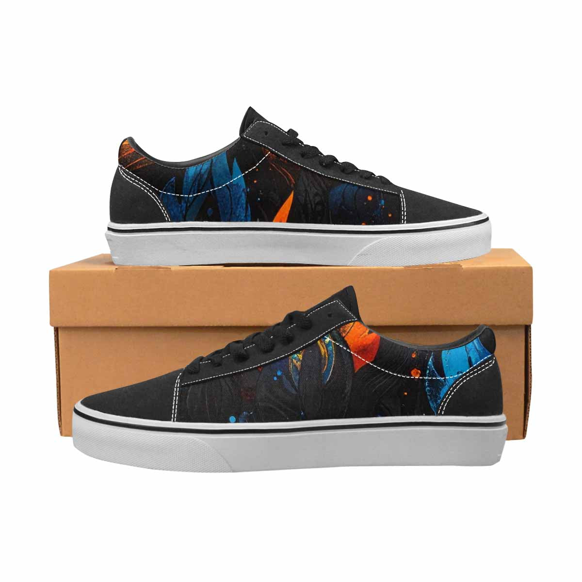 WOMEN'S Flame Burst Lace-Up Canvas Vivid Sneakers