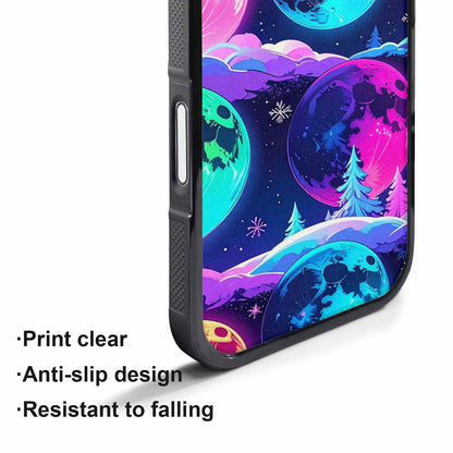 iPhone 17 Pro Max Case — Neon Winter Moon Cartoon Cute, Customized Protective Case