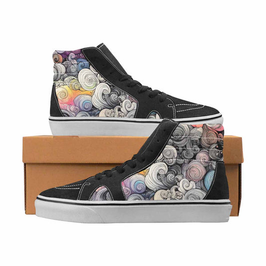 WOMEN'S Tie Dye High Top Canvas Original Design Dreamcore Handmade Custom Shoes