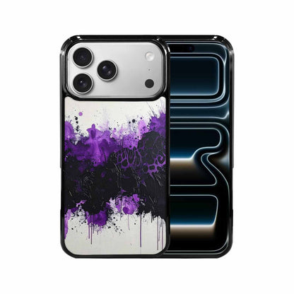 iPhone 17 Pro Max Case — Black &amp; Purple Ink Animal Print, Custom Phone Case
