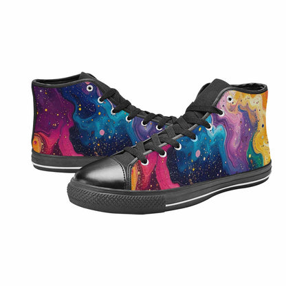 WOMEN'S Galaxy Art - High Top Canvas Y2K Shoes