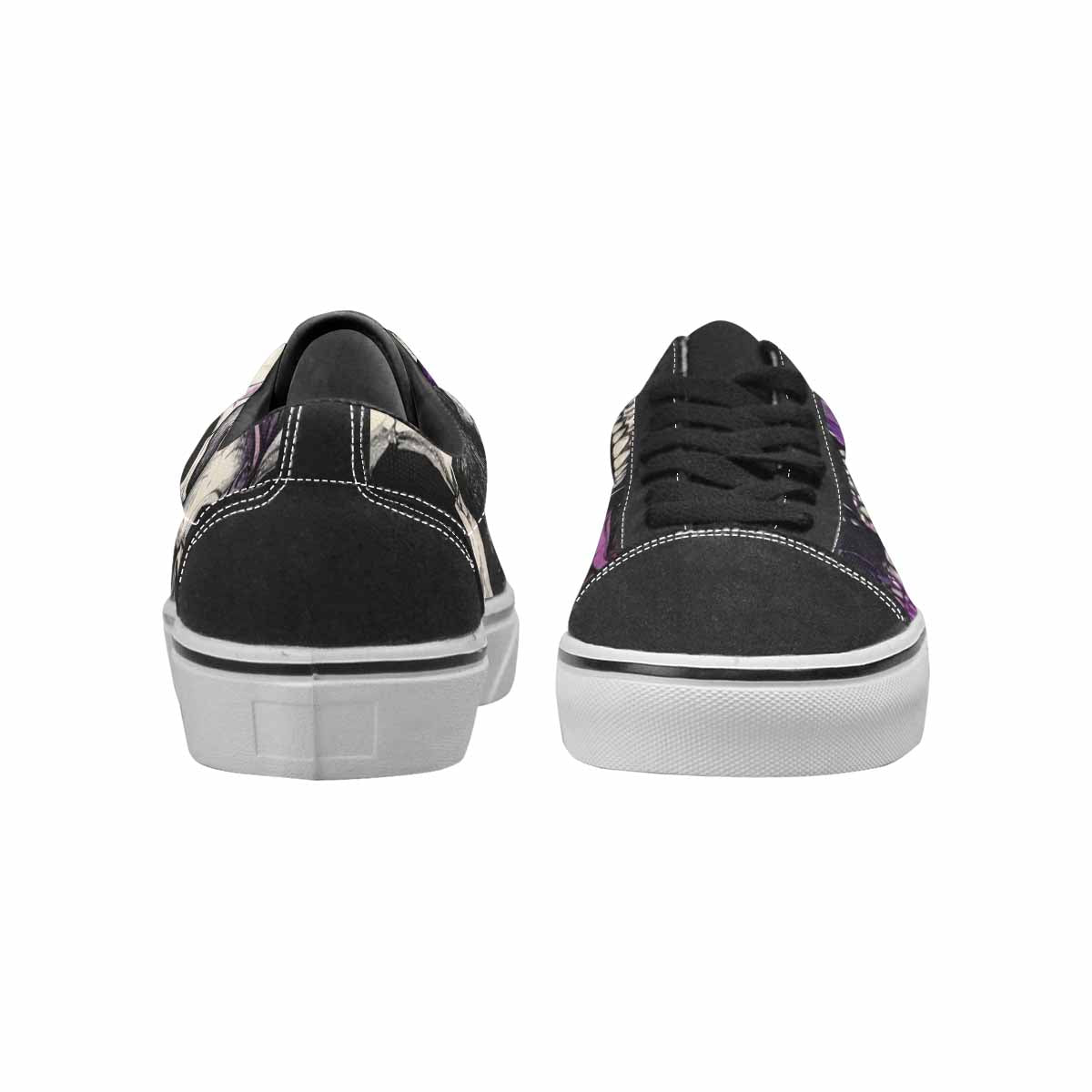WOMEN'S Rainbow From Skull S Lace-Up Canvas Surreal Shoes