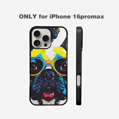 iPhone 16 Pro Max Case — French Bulldog Pop Art Pattern, Custom Phone Case