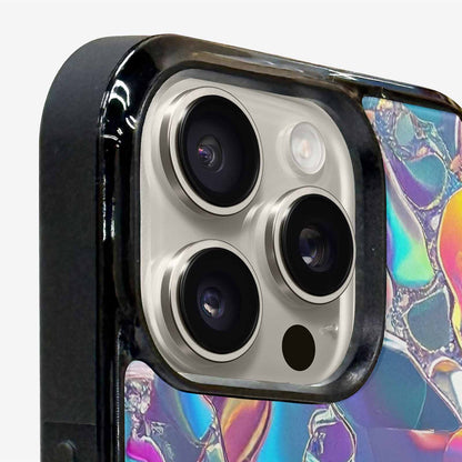 iPhone 16 Pro Case — Holographic Iridescent Shimmer Pattern Hundreds Of, Personalized Phone Case