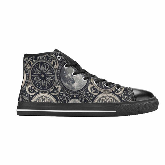 WOMEN'S Wolves Everywhere Collage High Top Canvas Wallpaper Art Custom Sneakers