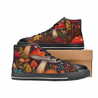 MEN'S Mushroom High Top Canvas Grunge Custom Sneakers