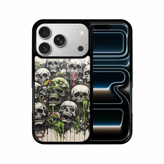 iPhone 17 Pro Case — Black Green Ink Rainbow From Gothic, Custom Made Phone Cover