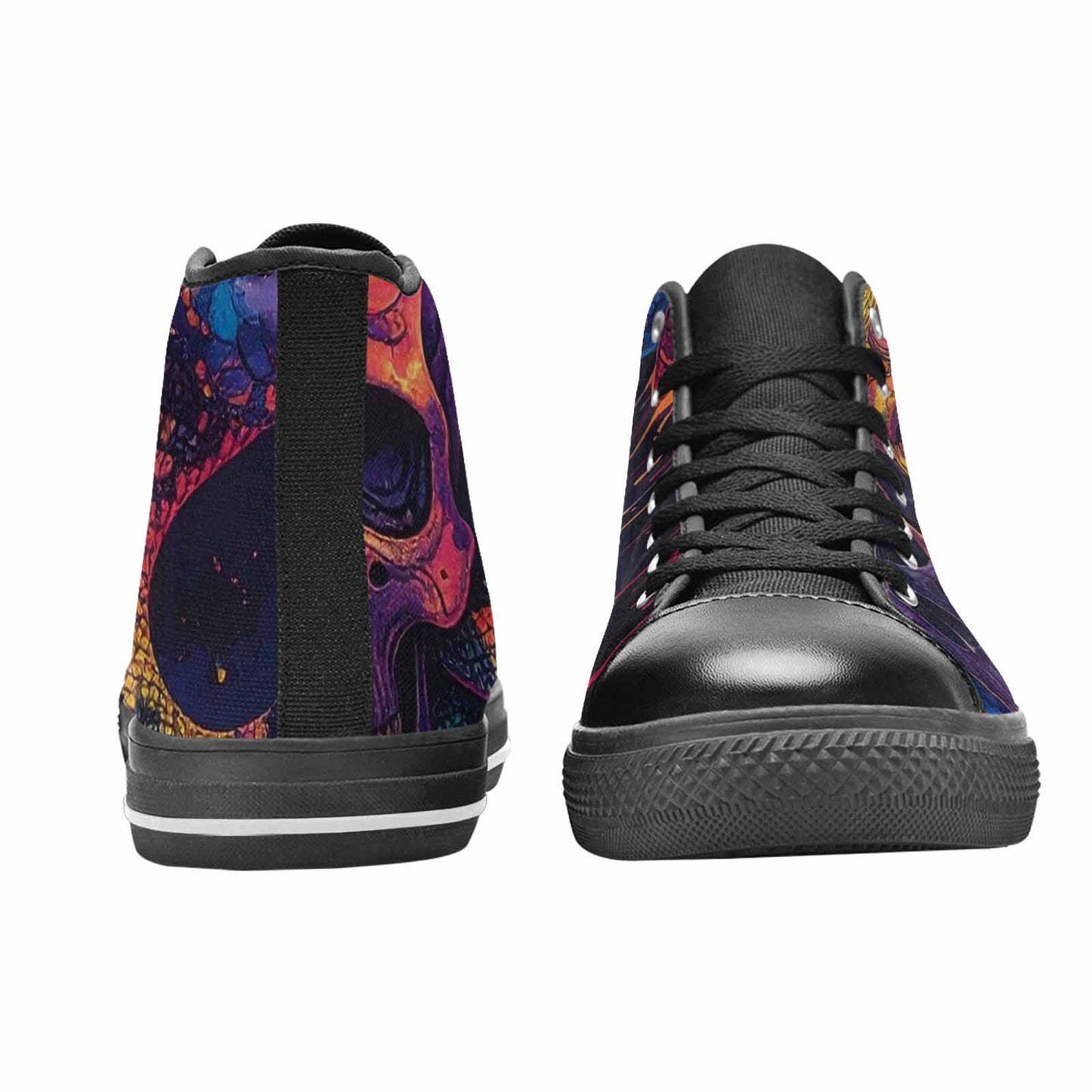 MEN'S Snakes And Skulls Collage High Top Canvas Y2K Custom Sneakers