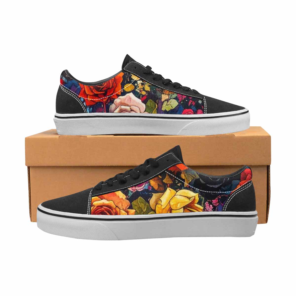 WOMEN'S Gothic Rose Lace-Up Canvas Cottagecore Sneakers