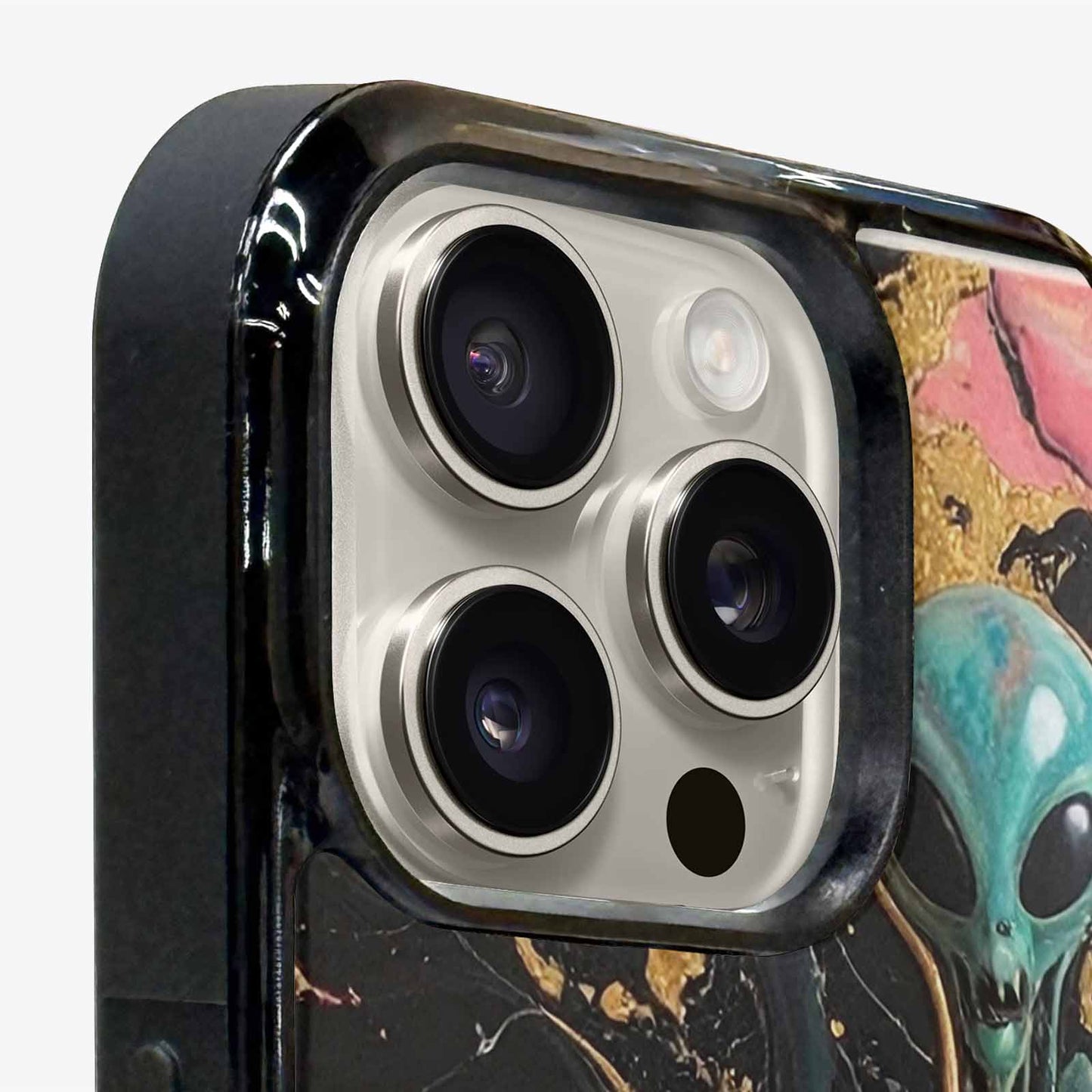 iPhone 16 Pro Max Case — Aliens Marblemelting Aliens Pa Ciq, Custom Printed Phone Case