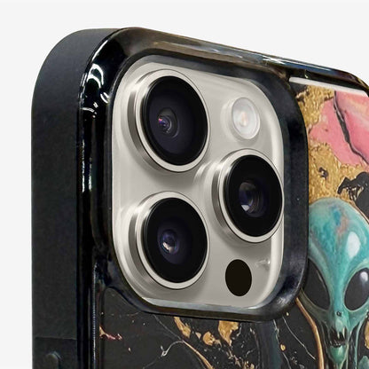iPhone 16 Pro Max Case — Aliens Marblemelting Aliens Pa Ciq, Custom Printed Phone Case