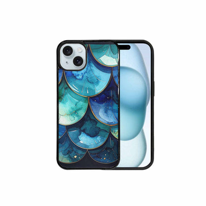 iPhone 15 Plus Case — Mermaid Scale Art Pattern, Customized Protective Case