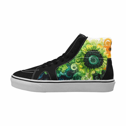 MEN'S Tie High Top Canvas Cottagecore Custom Sneakers