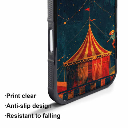 iPhone 17 Pro Case — Vintage Circus Art Pattern Retro Vintage, Unique Phone Case Design