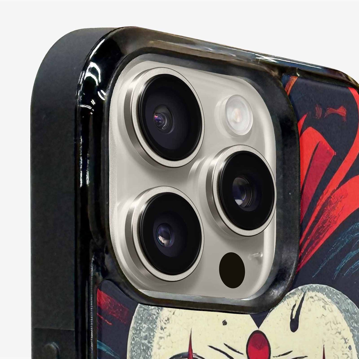 iPhone 16 Pro Max Case — Evil Circus Heads Faces Overlapping Patterns, Custom Printed Phone Case
