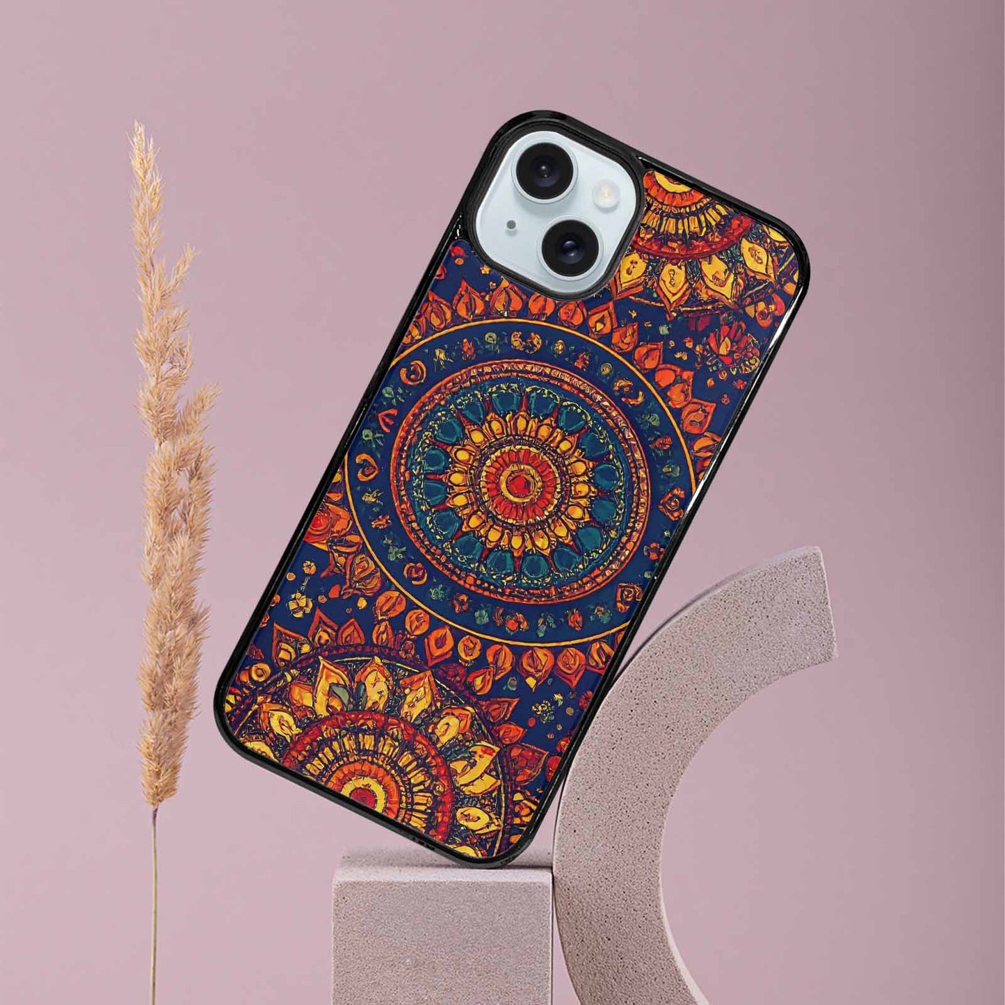 iPhone 15 Plus Case — Mandala Lions, Unique Phone Case Design