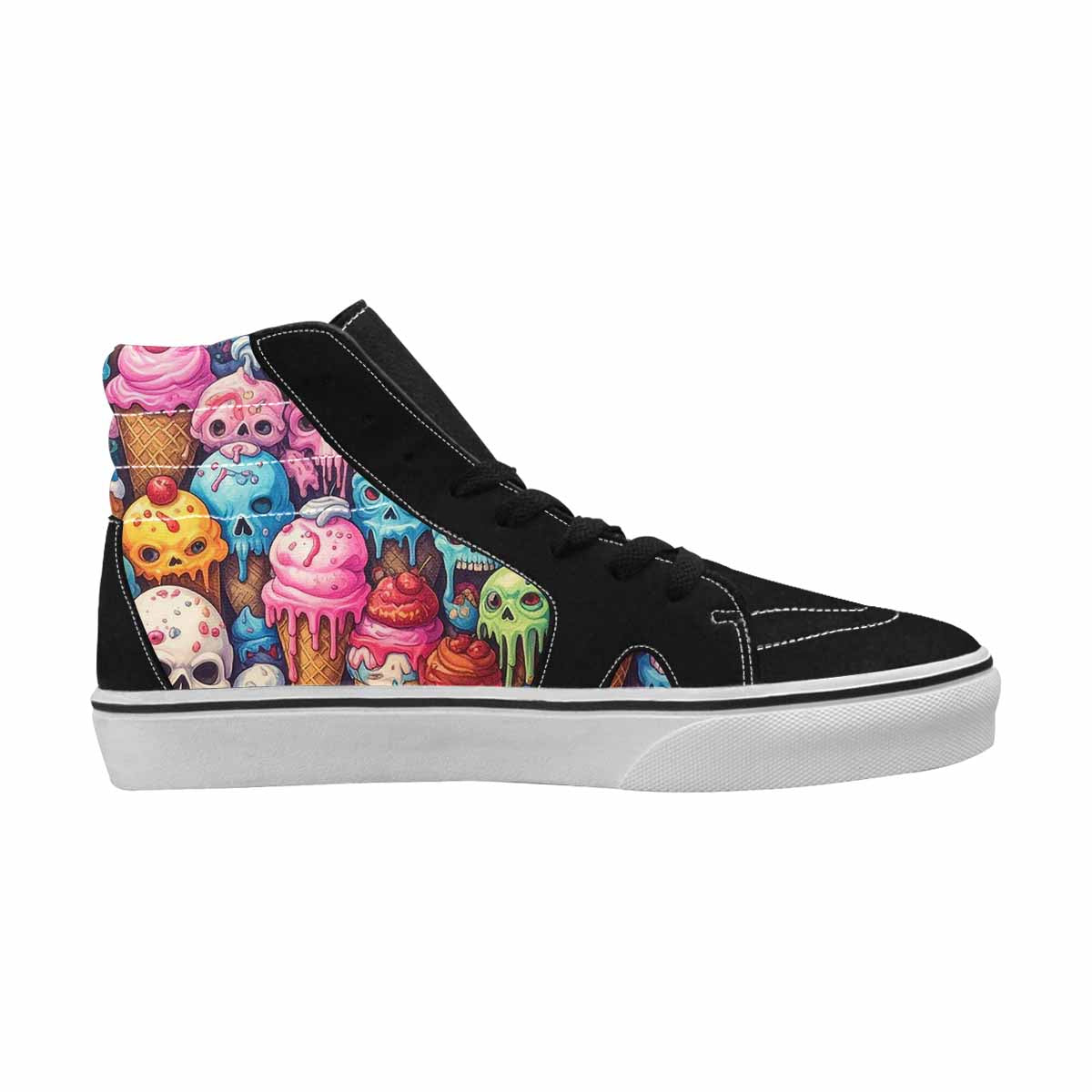 MEN'S Ice Cream Monsters  High Top Canvas Cottagecore Sneakers