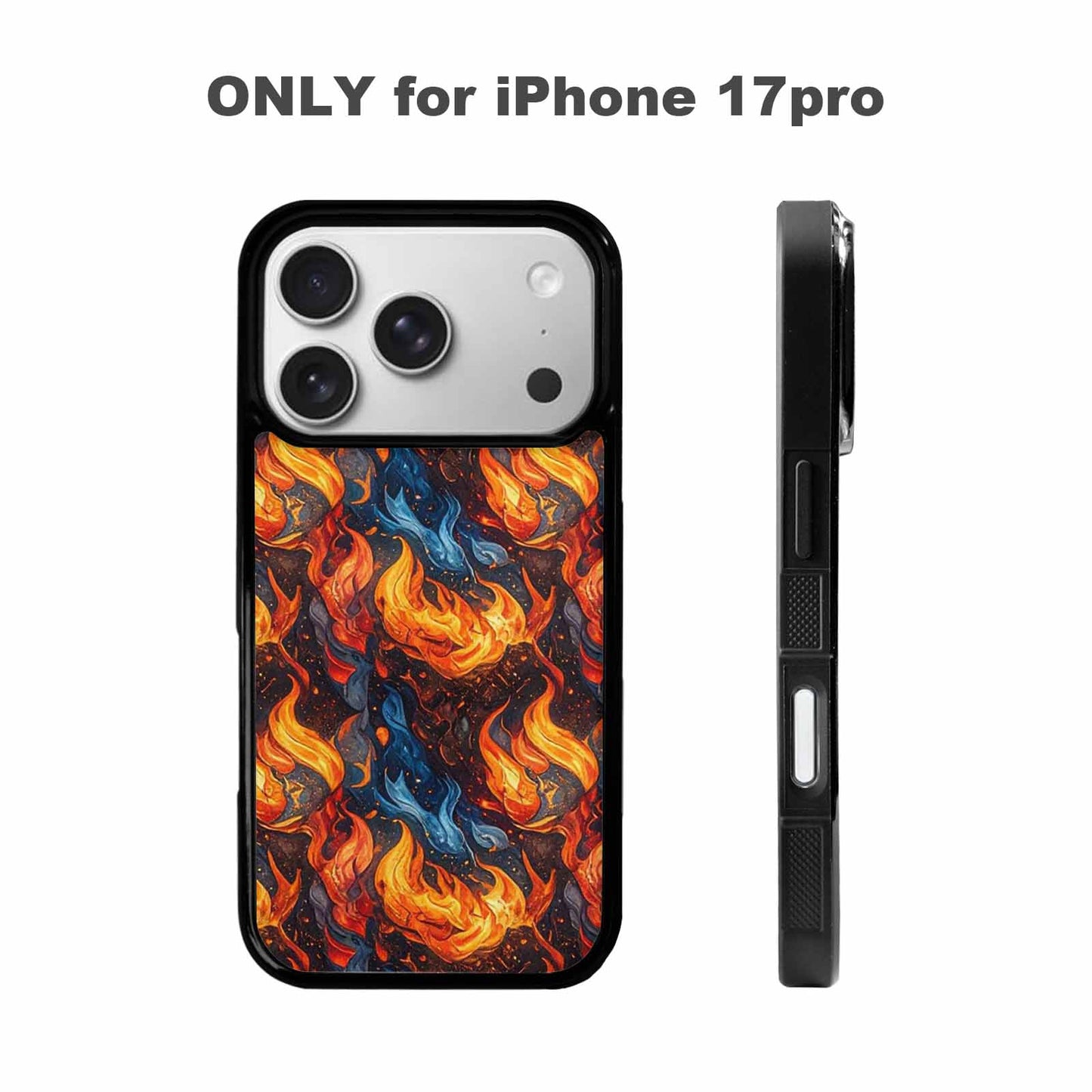 iPhone 17 Pro Case — Small Fire Flame Pattern Randomly Original, Personalized Phone Case