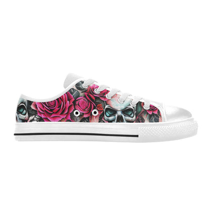 MEN'S Skulls Roses Deluxe 2 Canvas Dark Academia Custom Sneakers