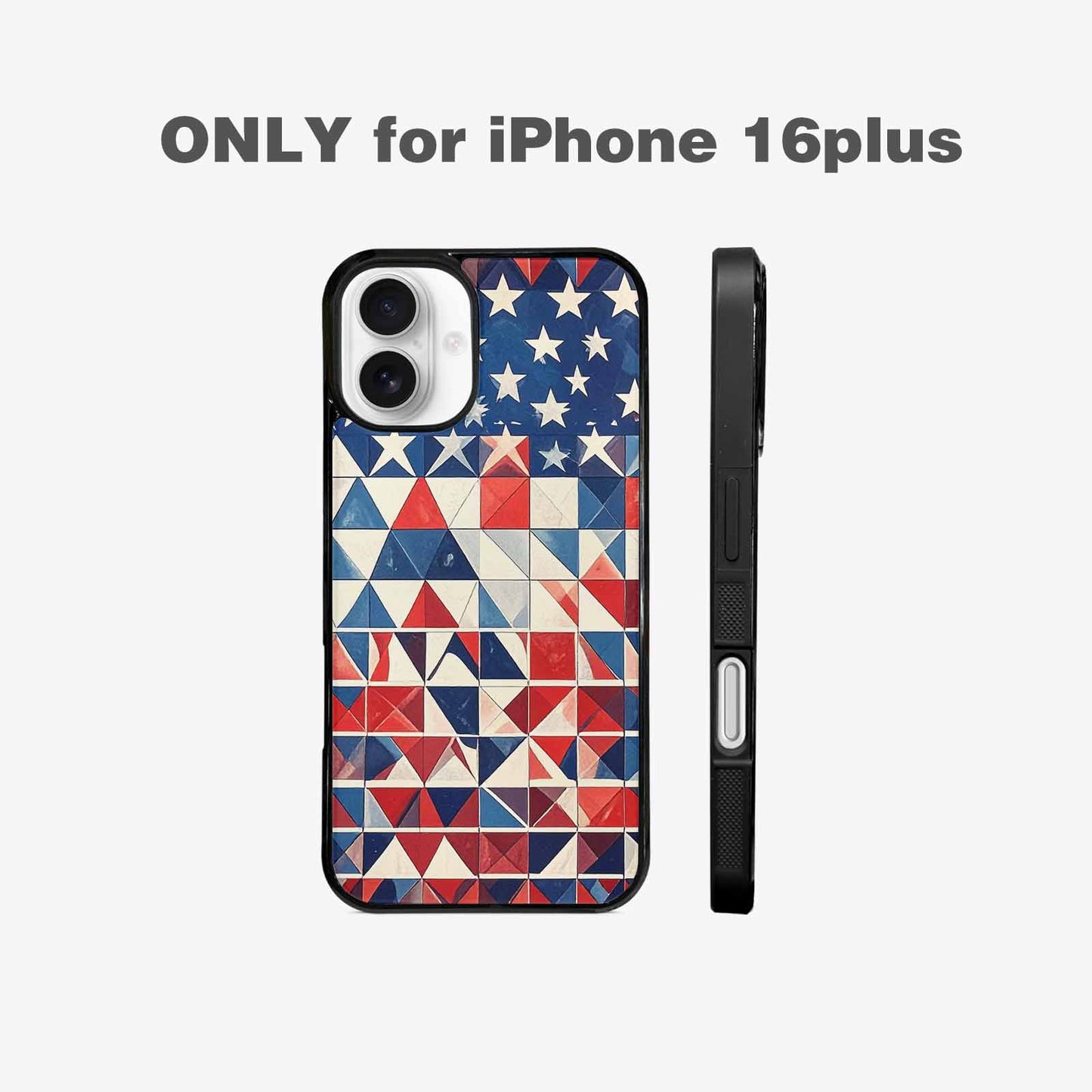 iPhone 16 Plus Case — Small American Flag Stars And Stripes, Personalized Phone Case