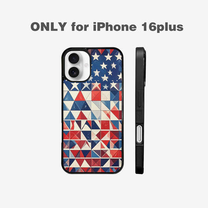 iPhone 16 Plus Case — Small American Flag Stars And Stripes, Personalized Phone Case