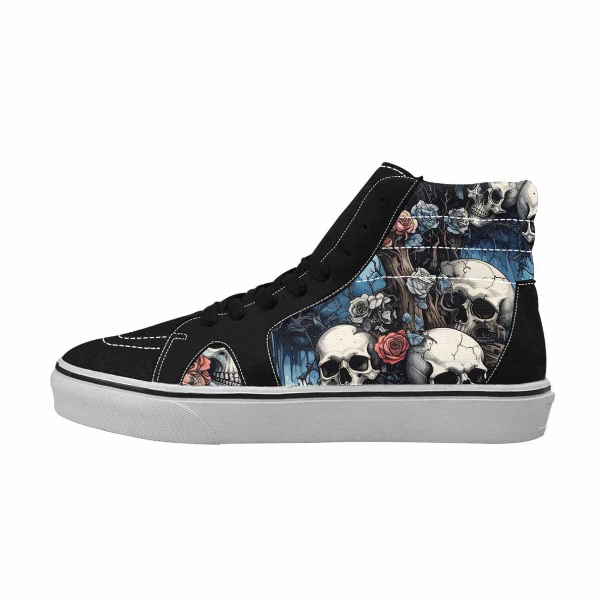 MEN'S Skull Roses High Top Canvas Kaleidoscope Sneakers
