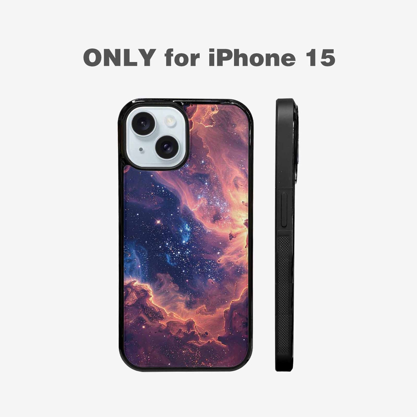 iPhone 15 Case — Nebula Texture With Dense Star Cluster, Custom Art Phone Cover