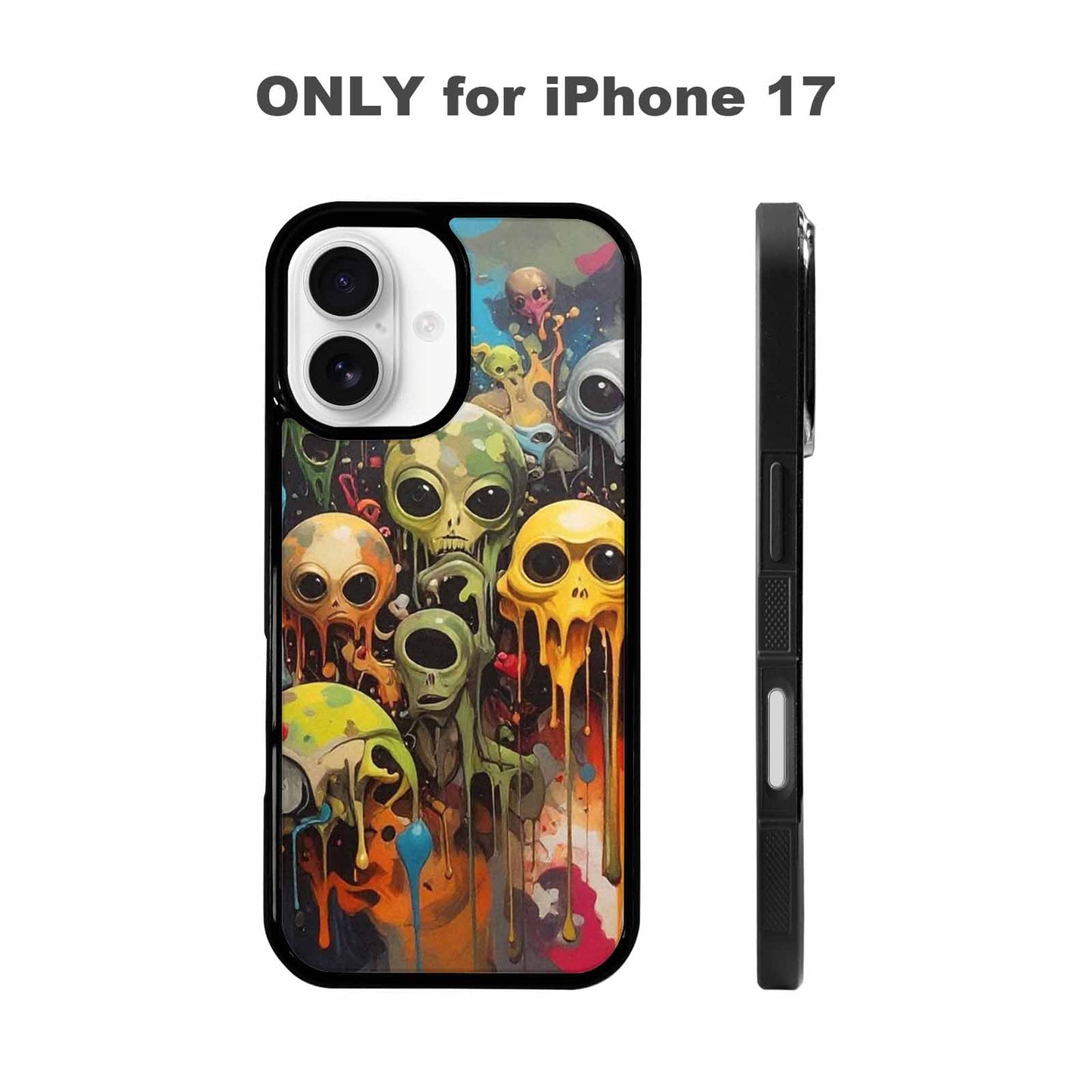 iPhone 17 Case — Aliens Camomelting Aliens Patt Alien Scifi, Custom Phone Case