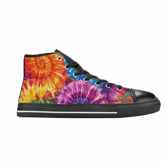 MEN'S Tie Dye Swirl High Top Canvas Surreal Shoes