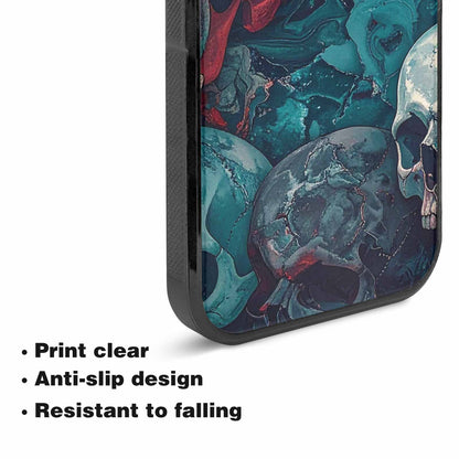 iPhone 15 Case — Marble Skull Custom, Custom Art Phone Cover