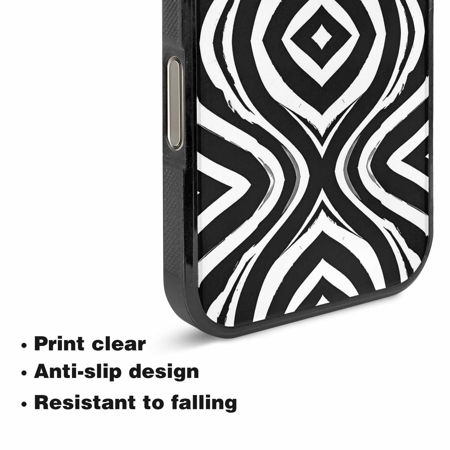 iPhone 16 Pro Case — Classic Zebra Print Custom, Custom Designed Case Cover
