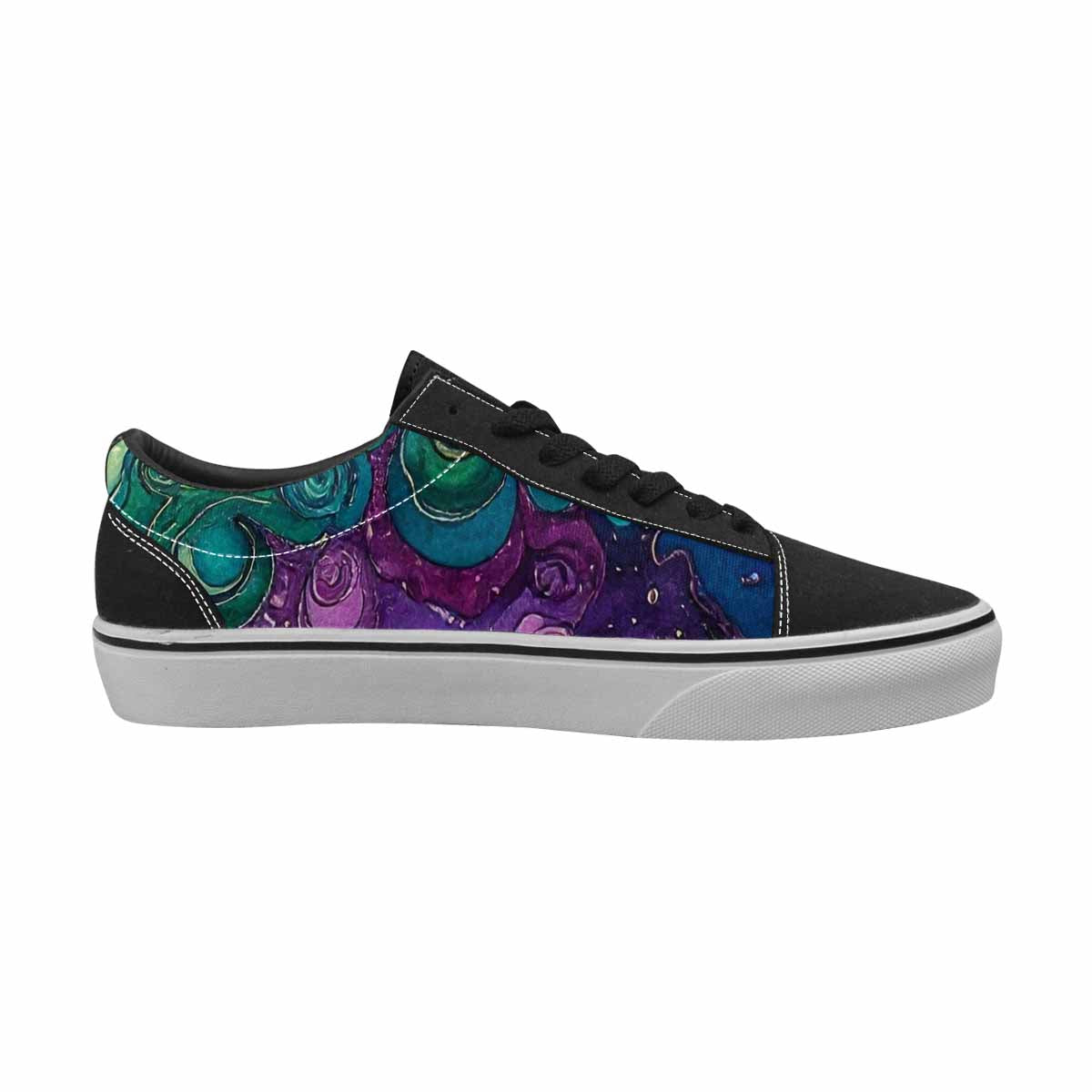 WOMEN'S Tie Lace-Up Canvas Vibrant Chaos Sneakers