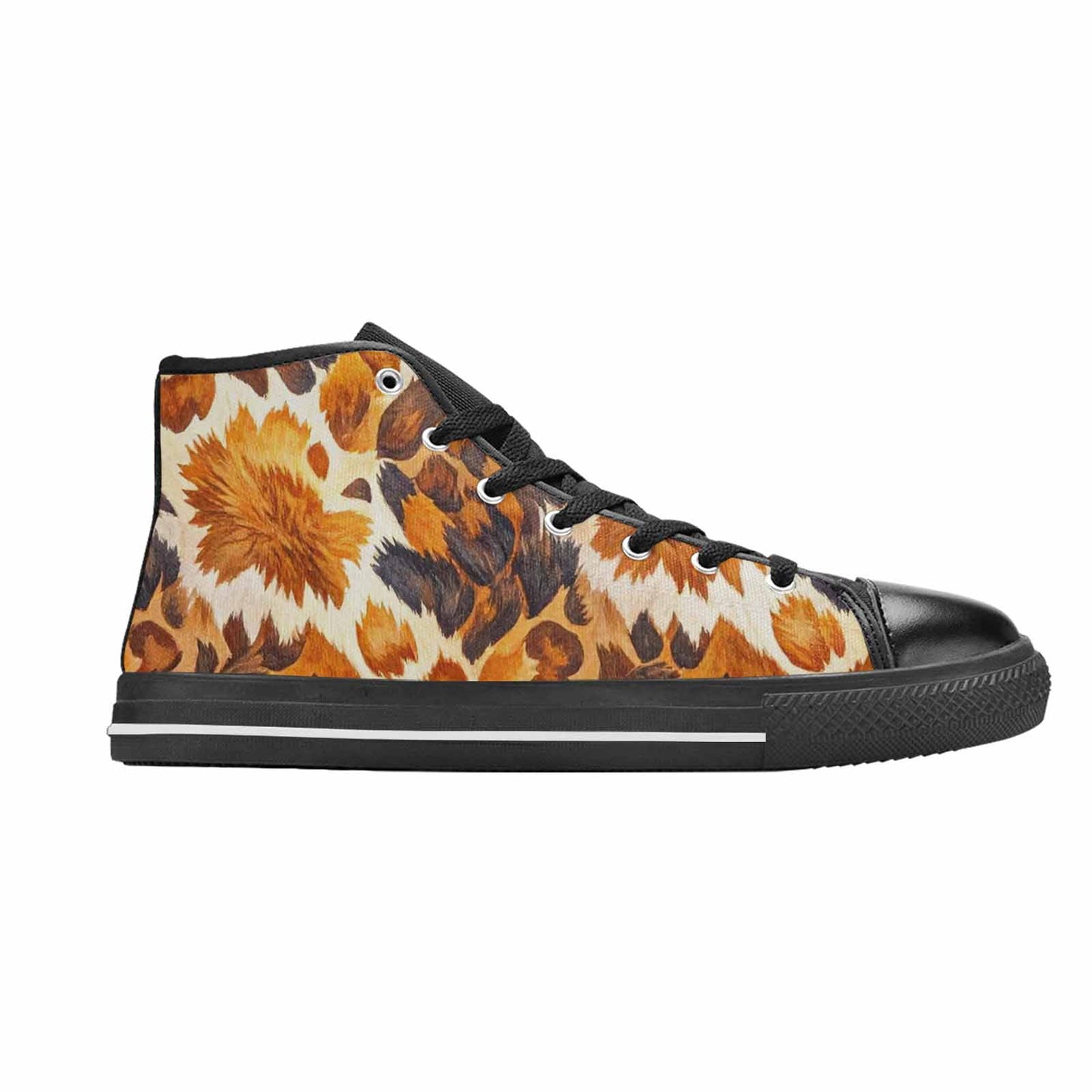 WOMEN'S Cow Animal Print High Top Canvas Aesthetic Sneakers