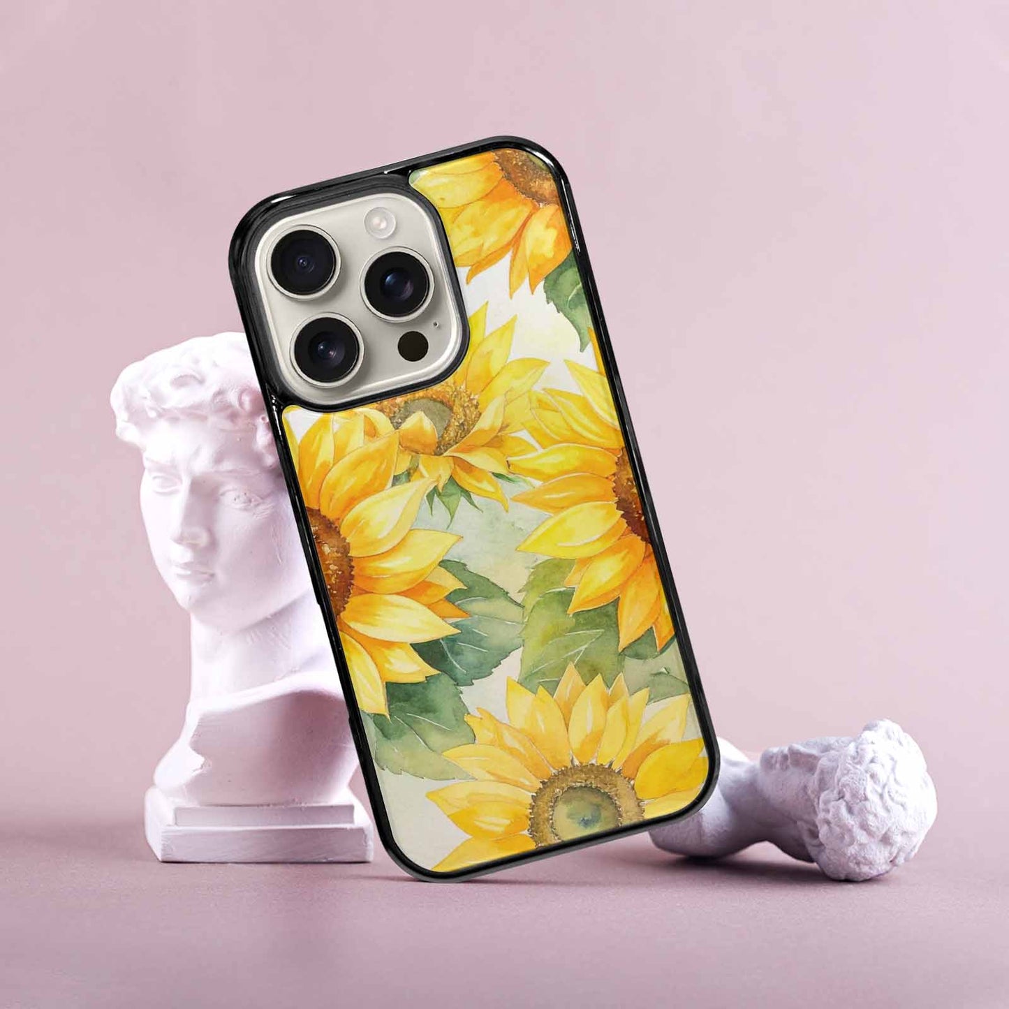 iPhone 16 Pro Case — Sunflowers Watercolor, Custom Designed Case Cover