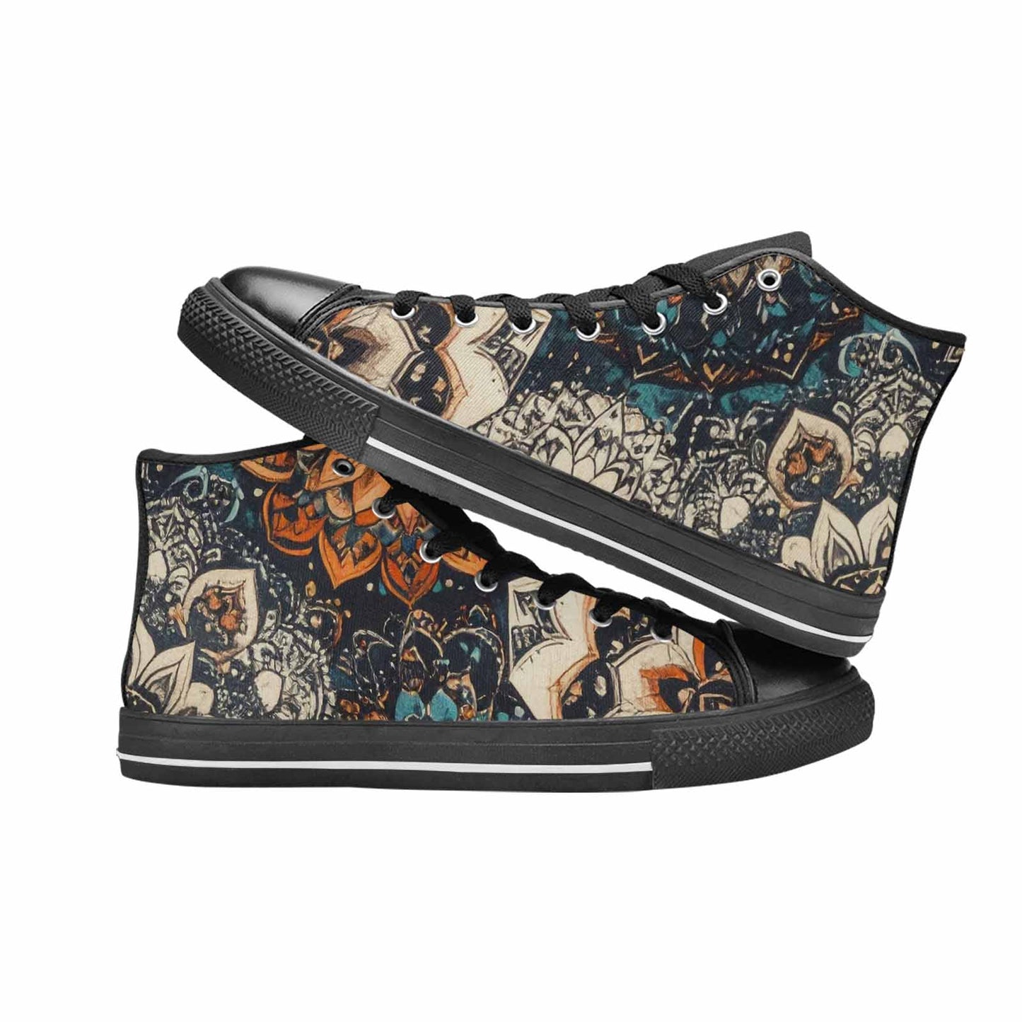 WOMEN'S Mandala High Top Canvas Vivid Custom Shoes