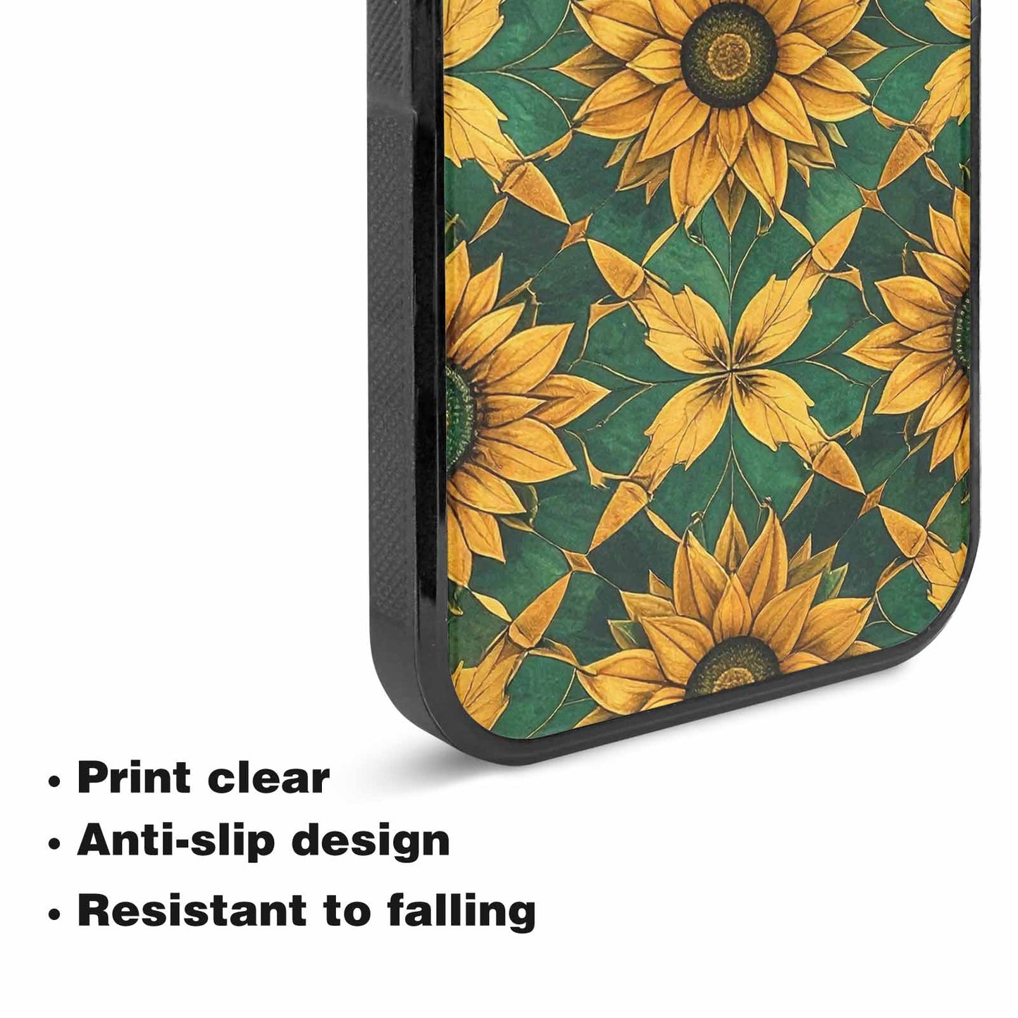 iPhone 15 Plus Case — Sunflower Mandala Kaleidoscope, Custom Made Phone Cover