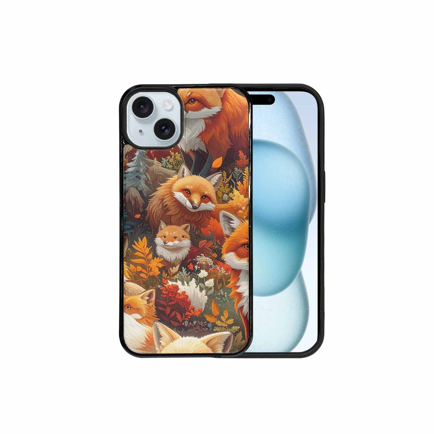 iPhone 15 Plus Case — Fox Forest Fox Forest Pattern Hundreds, Personalized Phone Case