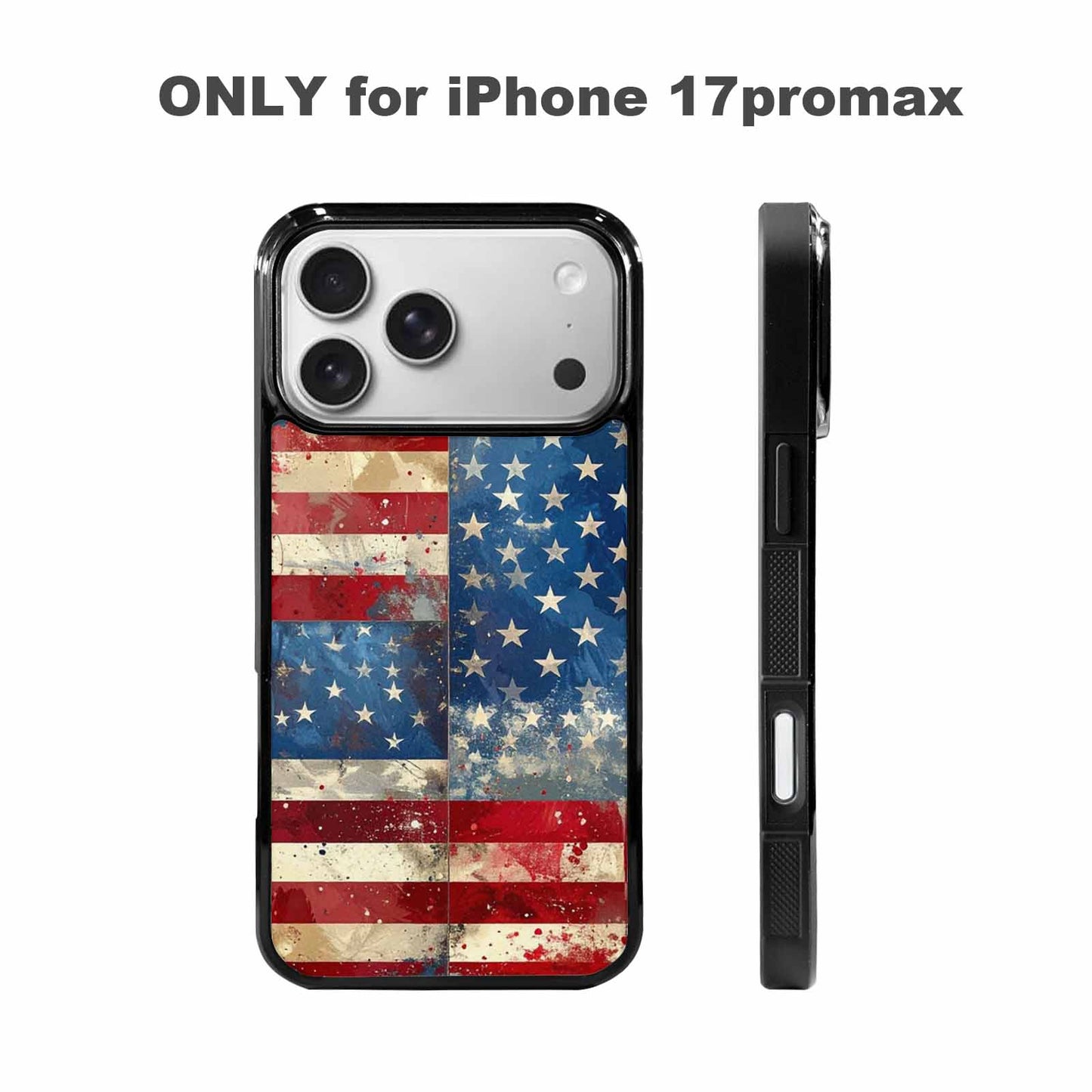 iPhone 17 Pro Max Case — Small American Flag Stars Galaxy Space, Personalized Phone Case