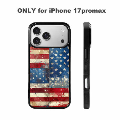 iPhone 17 Pro Max Case — Small American Flag Stars Galaxy Space, Personalized Phone Case