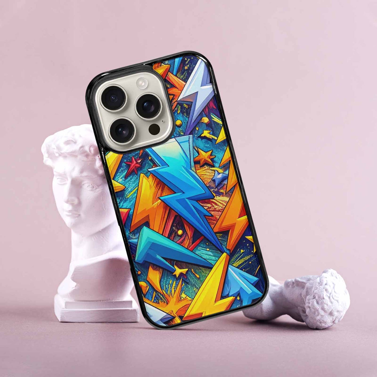 iPhone 16 Pro Case — Lightning Bolt Storm Pattern Hundreds Of, Unique Phone Case Design