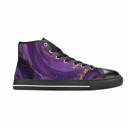 MEN'S Starry Night Nebula Brushstroke High Top Canvas Dreamcore Custom Shoes
