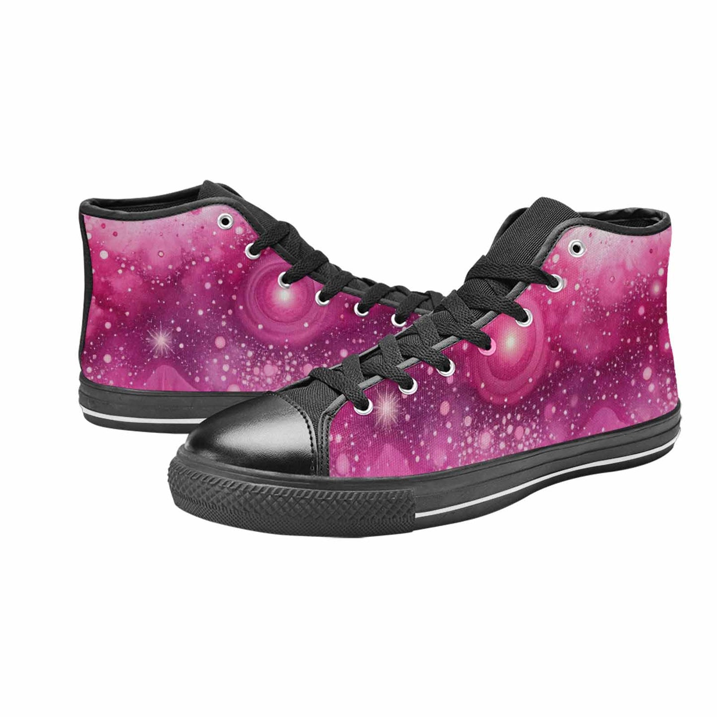 MEN'S Galaxy Art - High Top Canvas Cottagecore Shoes
