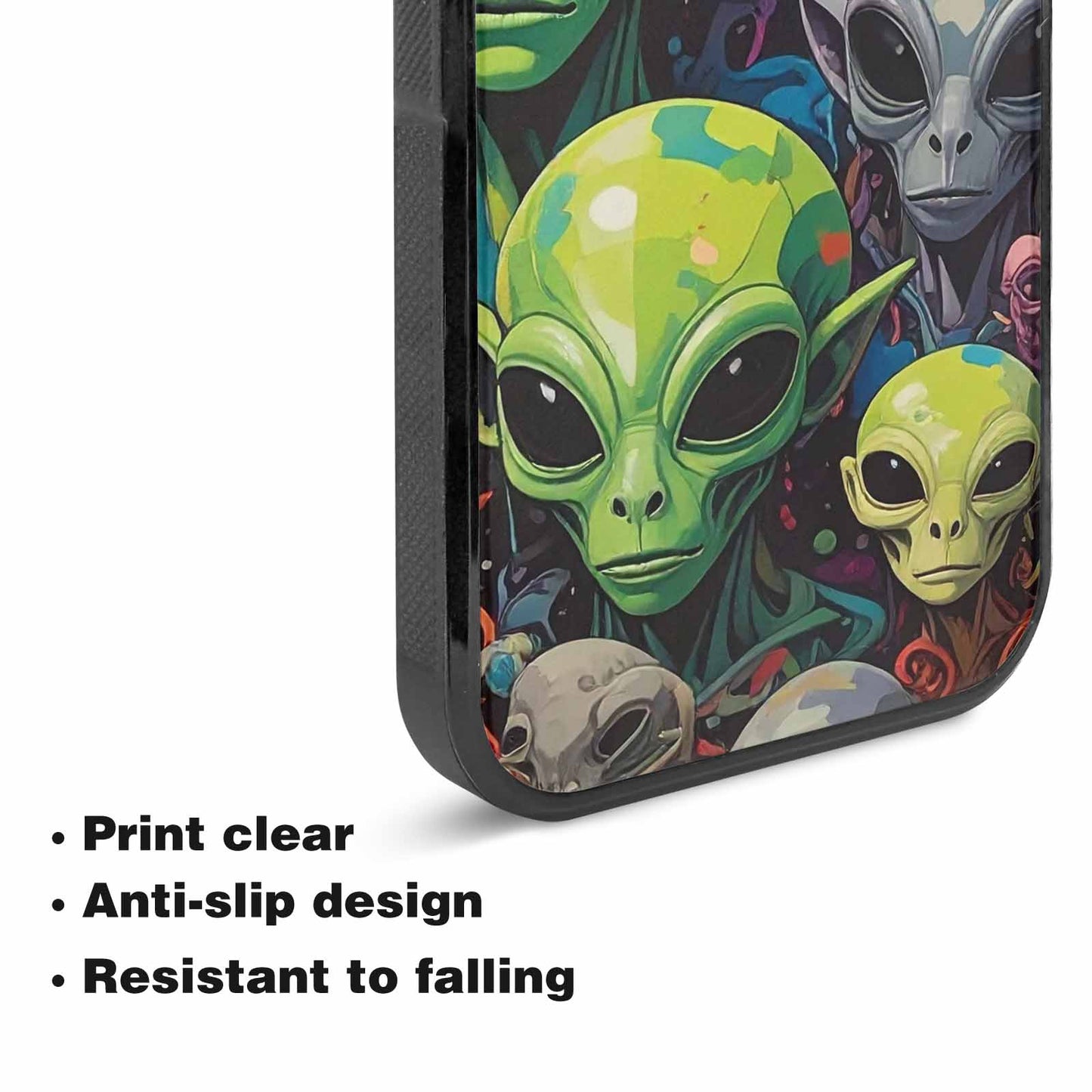 iPhone 15 Plus Case — Aliens Camo Aliens Pattern Hundreds Of, Custom Printed Phone Case